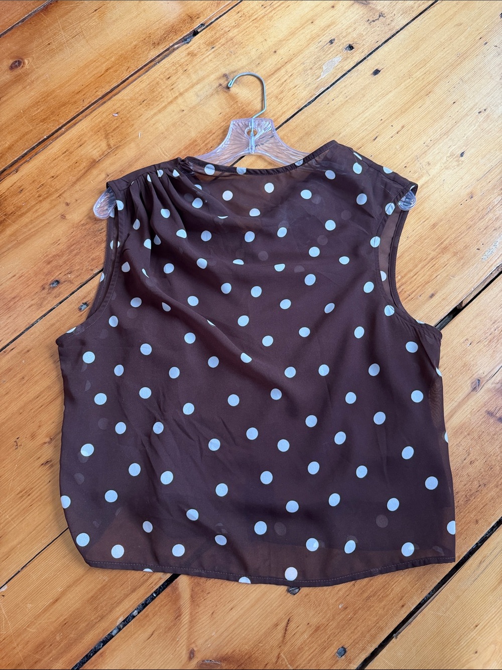 Abercrombie & Fitch Brown Polka Dot Blouse Size Medium | New without tags